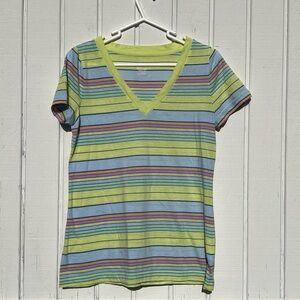 Mossimo Supply Co. Striped V-Neck Women’s Top. Size Large.